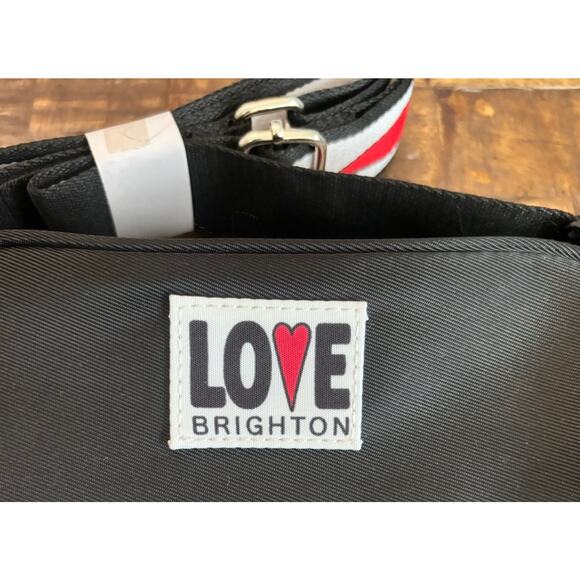Love Brighton Crossbody Bag Black Red Heart Strap NWT And Extra Makeup Bag - Picture 5 of 15